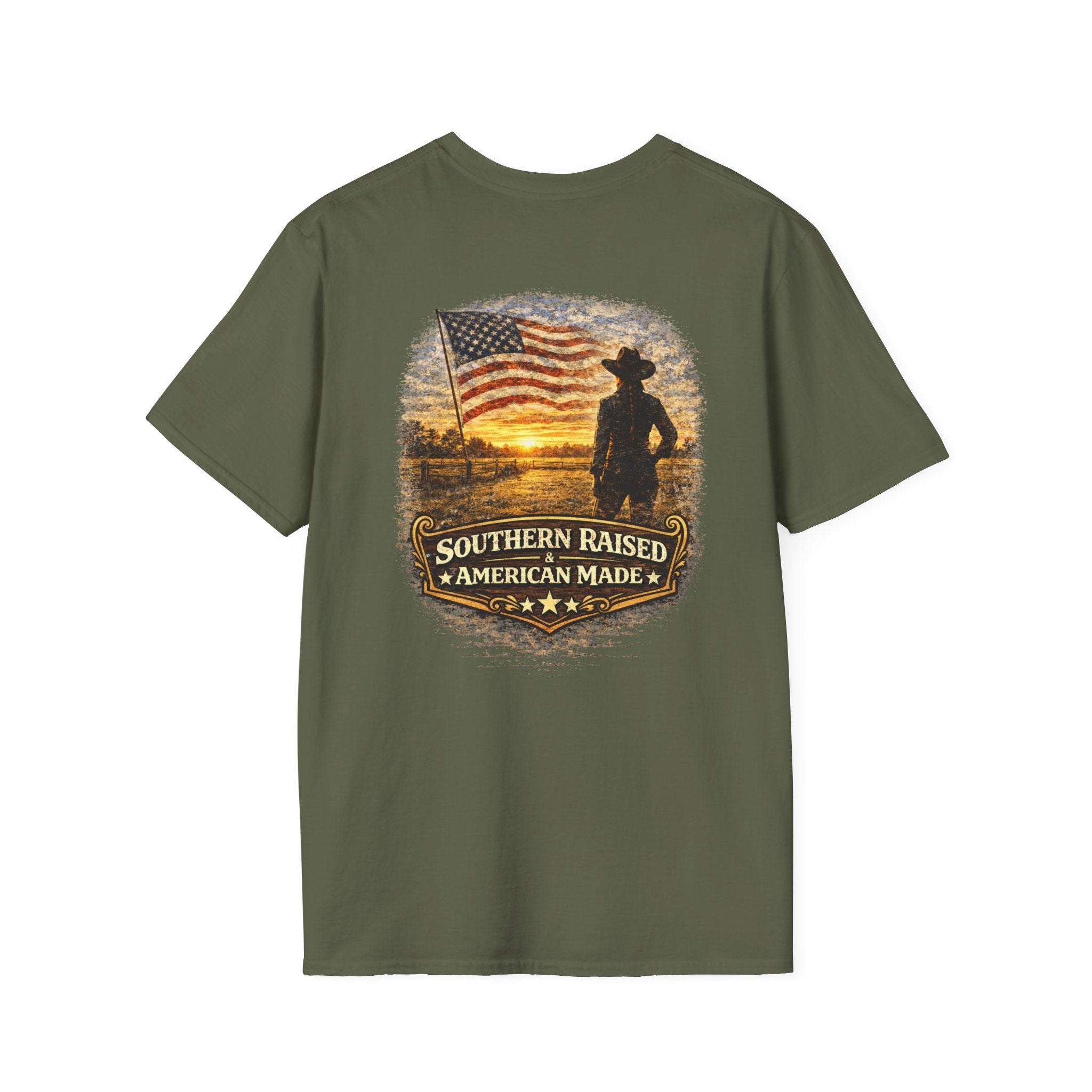 Southern Raised American Made Woman Repeat T-Shirt