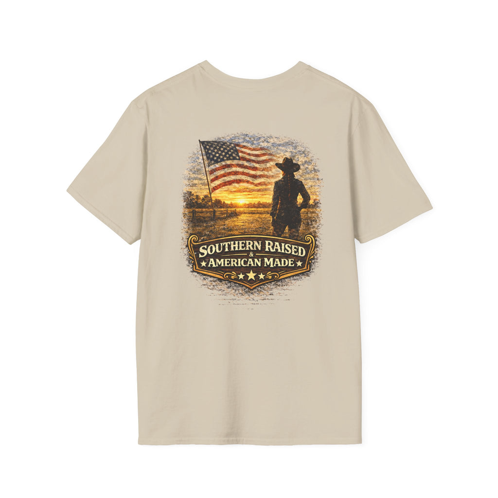 Southern Raised American Made Woman Repeat T-Shirt